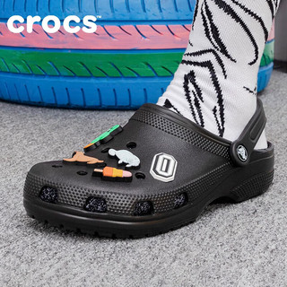 卡骆驰（crocs）男鞋女鞋 经典克骆格运动休闲鞋透气轻便沙滩鞋洞洞鞋凉拖鞋 经典克骆格/黑色 46-47