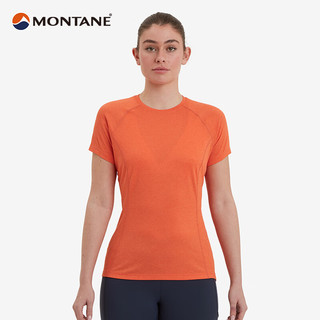 MONTANE盟泰恩 DART T-SHIRT 女款户外轻量化运动短袖登山排汗衣防晒T恤 TIGERLILY  橘红 M