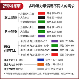 RUNWE 朗威 瑜伽拉力带 男士训练阻力带扁皮筋拉力圈 女士弹力带 拉筋带 红色基础热身