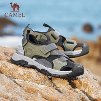 CAMEL 骆驼 男士户外休闲运动凉鞋包头洞洞沙滩鞋 G13M076014 浅绿/黑 42