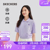 斯凯奇（Skechers）2024年夏季新品女款舒适运动短袖凉感抗菌短款polo衫 L224W052 兰花紫色/01X5 S