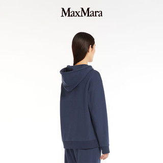 MaxMara 2024早春女装针织徽标印花连帽卫衣9921014106 深蓝色 XL