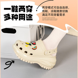 卡骆驰（crocs）洞洞鞋男鞋女鞋 春夏运动拖鞋厚底缓震光轮Clog透气沙滩鞋 207988-2Y2 43-44