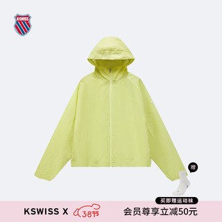 盖世威（K·SWISS）女外套 24春季优雅时尚宽松梭织上衣199966 740淡鹅黄 XL