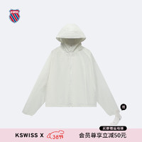 盖世威（K·SWISS）女外套 24春季优雅时尚宽松梭织上衣199966 115芡实白 S