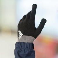 限尺码：adidas 阿迪达斯 户外男女运动足球针织保暖骑行手套