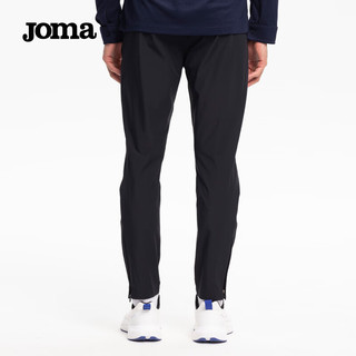 JOMA运动裤男24足球训练收腿裤户外运动休闲跑步高弹梭织长裤 黑色 M 170/76A