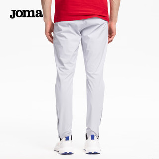 JOMA运动裤男24足球训练收腿裤户外运动休闲跑步高弹梭织长裤 灰色 M 170/76A
