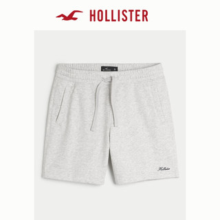 HOLLISTER24春夏Logo款柔软舒适抓绒抽绳休闲短裤男 356552-1 浅麻灰色 L (180/86A)