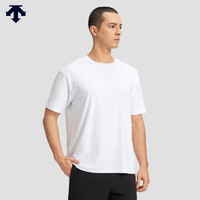 DESCENTE迪桑特ESSENTIAL系列男女同款短袖针织衫夏季 WT-WHITE 2XL (185/104A)
