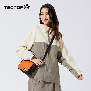 探拓（TECTOP）户外防晒衣女2024春夏轻薄透气UPF50+防紫外线工装拼色防晒服 新卡其/燕麦色 S