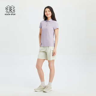 KOLON SPORT 可隆户外女子速干打底短袖T恤运动防晒保罗弹力POLO衫 LKPT4ST520-LA 薰衣草紫 165/M