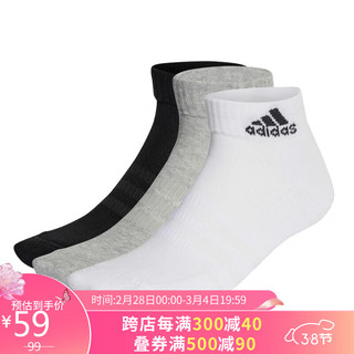 adidas 阿迪达斯 男女 配件系列 C SPW ANK 3P 运动 短筒袜（三双装） IC1281 L码