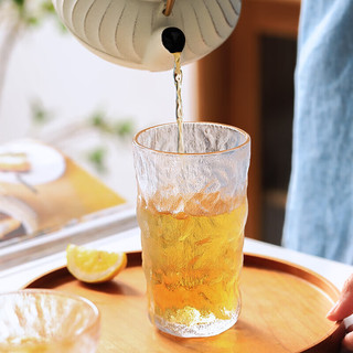 Yomerto 悠米兔 日式冰川纹杯子套装玻璃杯家用水杯饮料杯啤酒杯茶杯