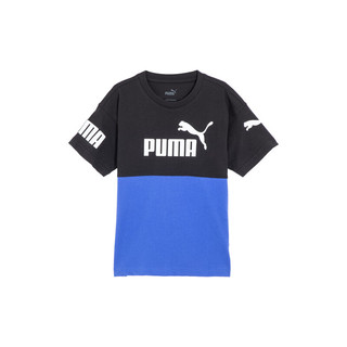 彪马（PUMA） 儿童男童休闲印花短袖T恤 POWER TEE 673226 电光蓝-92 176