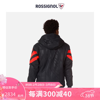 ROSSIGNOL 金鸡男士滑雪服HERO系列滑雪夹克PRIMALOFT保暖雪服男 黑色 M