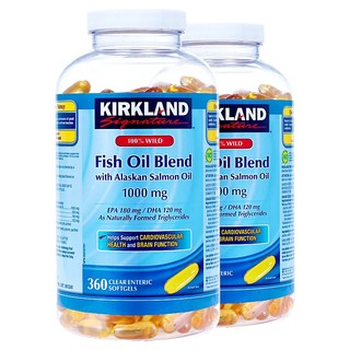 柯克兰可兰kirkland深海鱼油含量1000mg老人年轻人适用鱼油软胶囊360粒 1瓶装