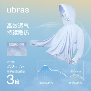 Ubras 新品羽柔凉感披肩连帽防晒衣女服外套 奶油黄色 M