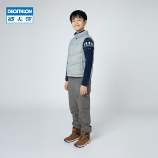 迪卡侬（DECATHLON）儿童羽绒马甲男女童轻薄保暖背心加绒滑雪内胆 活力黄 135cm