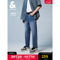 杰克·琼斯（JACK&JONES）男装牛仔裤男直筒弹力休闲男裤百搭小脚牛仔裤子品牌夏季衣服 E39中牛仔蓝 185/88A/XLRW