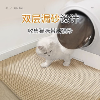 疯狂的主人 猫砂垫双层eva大号猫咪控砂垫耐磨耐抓可水洗猫厕所垫子