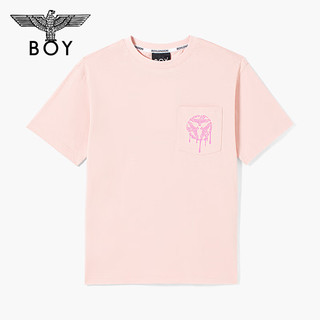 BOY LONDON春夏24男女同款短袖三鹰标印花设计感潮牌T恤N01068 粉色 M