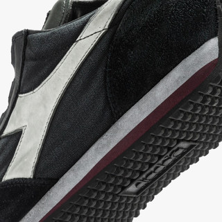 Diadora迪亚多纳经典欧产透气休闲脏蜡做旧复古做旧慢跑鞋EQUIPE 黑色80004 43