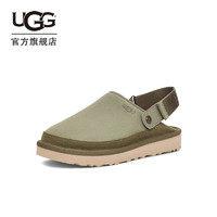 UGG 春季男士时尚舒适可调节束带平底魔术贴休闲包头凉鞋 1142172 SDC  | 四叶草绿色 40