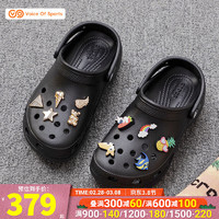 crocs 卡骆驰 洞洞鞋女鞋经典云朵clog厚底凉鞋轻便拖鞋206750-001