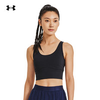 安德玛（UNDERARMOUR）春夏Meridian女子修身短身训练运动背心1379153 黑色001 L