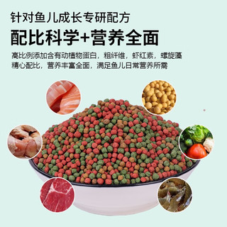 奈宠（NaiChong）鱼食金鱼锦鲤小颗粒上浮不浑水家用观赏鱼通用鱼饲料小金鱼食 三合一300g桶装 中颗粒2mm【适合9-15厘米的鱼吃】