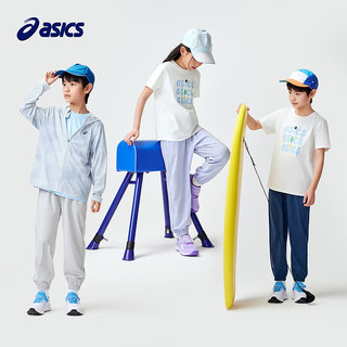 ASICS 亚瑟士 童装24春夏季男女童舒适防蚊裤轻薄防晒1120浅灰色 170cm