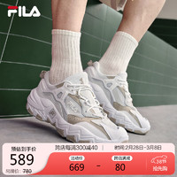 FILA 斐乐 掠夺者2男鞋跑步鞋2024老爹鞋时尚复古运动鞋 多雾灰/明亮白-VB（补货） 42