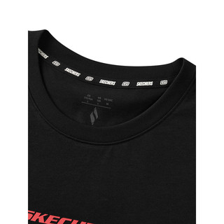 斯凯奇（Skechers）男女同款T恤L224U039 碳黑/0018 S