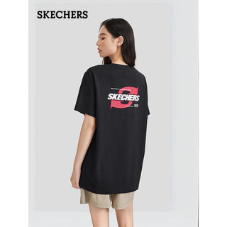 斯凯奇（Skechers）男女同款T恤L224U039 碳黑/0018 XXL