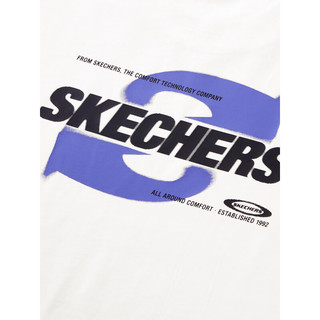 SKECHERS 斯凯奇 男女同款T恤L224U039 棉花糖白/0074 XL