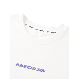 SKECHERS 斯凯奇 男女同款T恤L224U039 棉花糖白/0074 XL