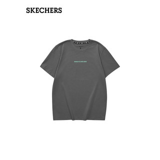 斯凯奇（Skechers）男女同款T恤L224U039 垩灰色/040R XS
