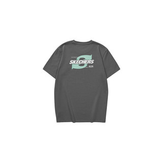 斯凯奇（Skechers）男女同款T恤L224U039 垩灰色/040R XL