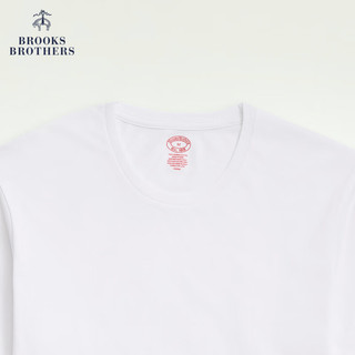 布克兄弟（BrooksBrothers）早春24男士简约轻薄圆领短袖T恤三件装 1001-白色 S