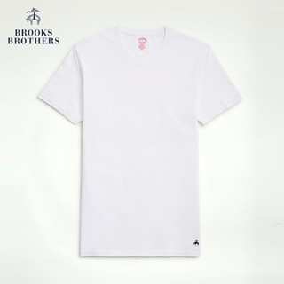 布克兄弟（BrooksBrothers）早春24男士简约轻薄圆领短袖T恤三件装 1001-白色 S