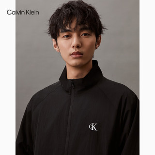 卡尔文·克莱恩 Calvin Klein Jeans24春夏男士户外休闲简约刺绣立领夹克外套J325905 BEH-太空黑 S