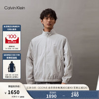 Calvin Klein Jeans24春夏男士户外休闲简约刺绣立领夹克外套J325905 PC8-银河灰 L