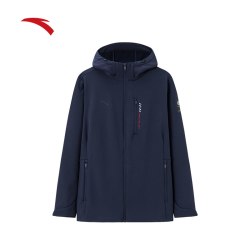 anta安踏加厚梭织连帽运动外套男春季新款开衫长袖夹克上衣152347613