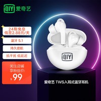 iQIYI 爱奇艺 TWS入耳式蓝牙耳机 双耳运动降噪耳机 新说唱 安卓苹果通用 白色