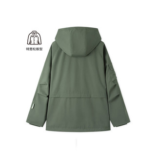 森马（Semir）外套男2024春季山系户外工装三防上衣oversize 军绿40695 175/92A/L