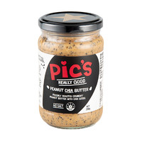88VIP：Pic's 皮卡思 Pics皮卡思新西兰进口奇亚籽颗粒花生酱无添加糖健身面包酱290g