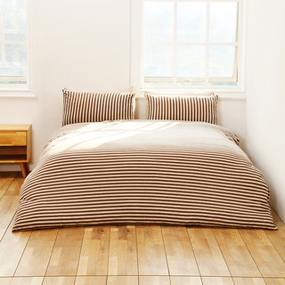 8H 四件套 纯棉床上用品单 被套床单 天竺棉针织件被枕套 深秋绿 1.8米(床尺寸)