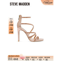 史蒂夫·马登 STEVE MADDEN/思美登2024春夏细跟一字带罗马高跟凉鞋女 CAVIAR 金色 37