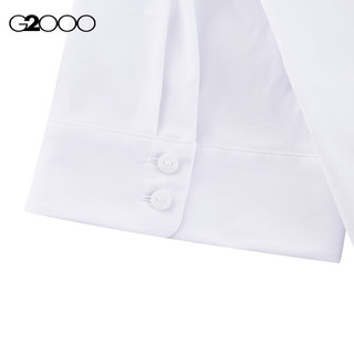 G2000G2000女装SS24商场舒适弹性凉感修身短袖衬衫 白色修身26寸 36